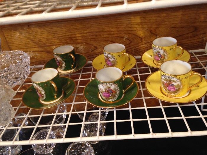 Demitasse cups and saucers