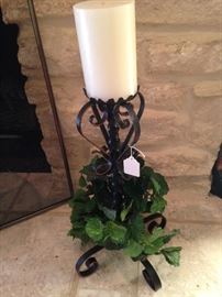 One of two candle holders