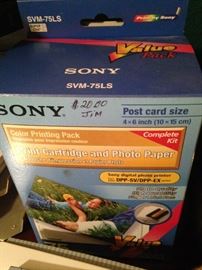 Sony print cartridge and photo paper