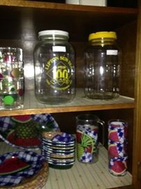 Tea jars and poolside dishes