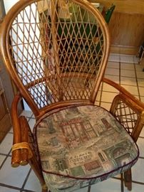 One of four breakfast room chairs