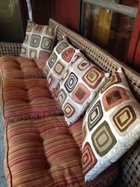 Three-cushion patio sofa
