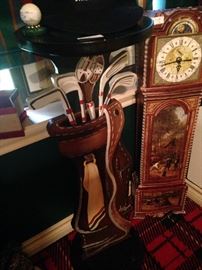 Golf club plant stand; dimensional jigsaw clock puzzle