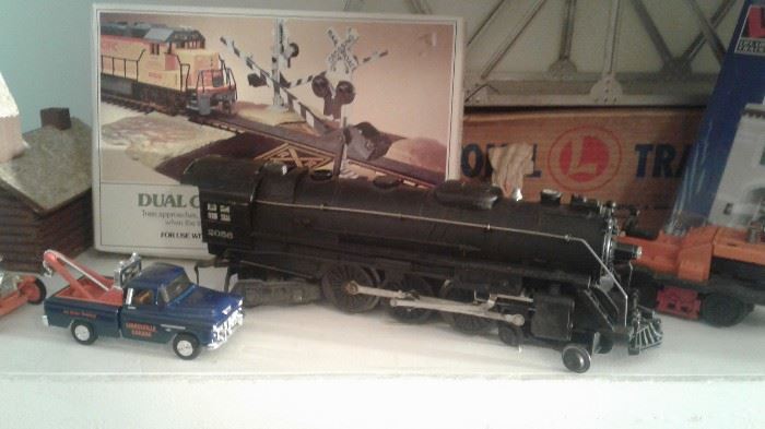 The engine and Lionel Trucks