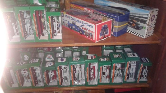 Entire set of Hess miniatures-in fact-4 complete sets 1998-2014! Mobile, Shell trucks