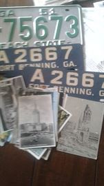 Fort Benning and Georgia-1951 license plate
