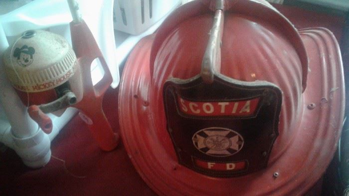 Scotia Fire Department Vintage Aluminum Fire Helmet