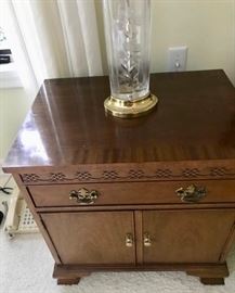 Pair of Baker  Bedside Chests and Lamps