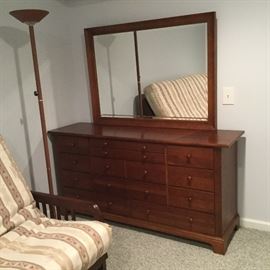 $175 Cherry wood dresser with mirror