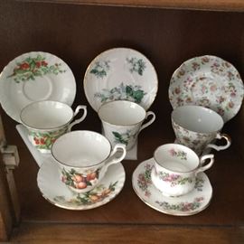 teacups and saucers