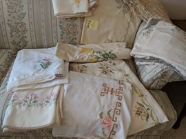 $5 each Embroidered tablecloths