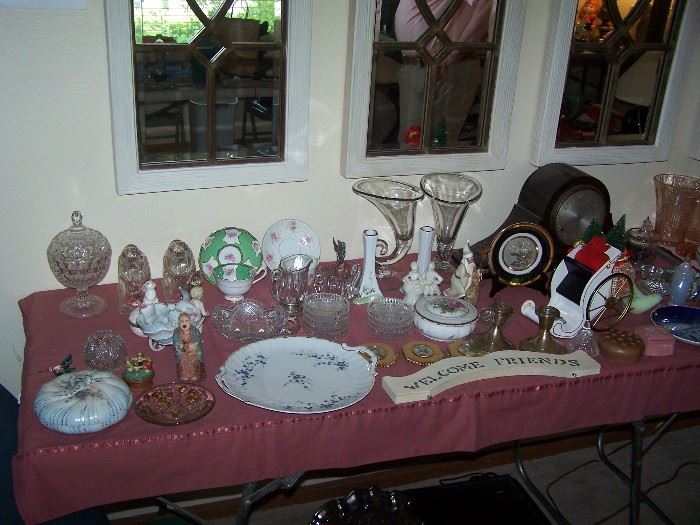 MANTLE CLOCK, AND OTHER SMALLS