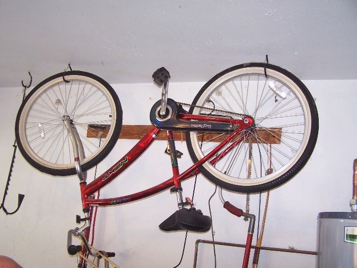 BICYCLE--YES IT'S HANGING UPSIDE DOWN!