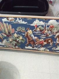 Set of two cornice pieces with great cowboy fabric on them!