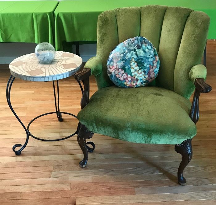 Antique Green Chair