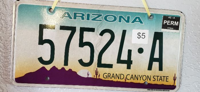 license plates from Arizona