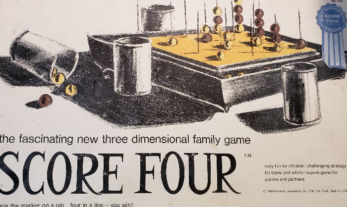 Score Four 1968 family game