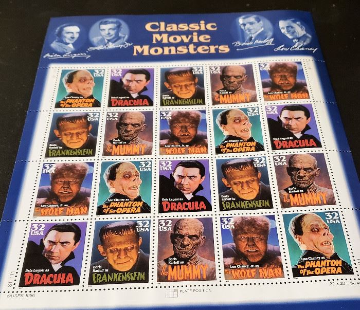Classic Movie Monsters stamps