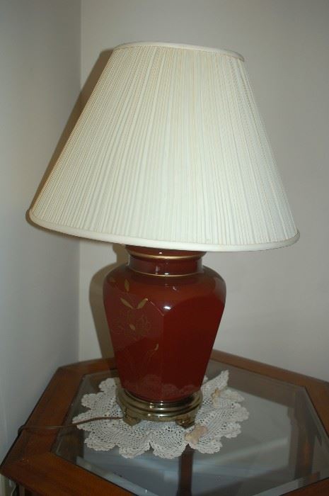 Ceramic table lamp (one of a pair)