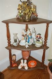 Corner shelf - example of collectible figurines