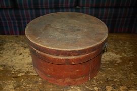 Antique wood hat box