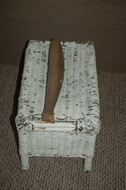 Small wicker foot stool