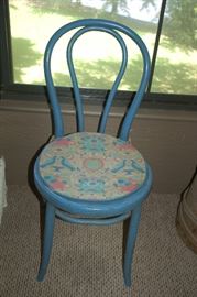 Vintage straight back chair (one of two)