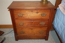 Antique 3 drawer small desk/side table