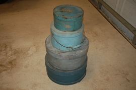 Variety of wood hat boxes