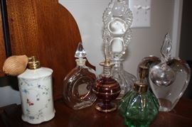 Collection of perfume bottles