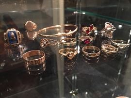 Jewelry includes gold and sterling.