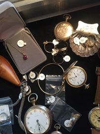 Various rings, watches, necklaces, sterling and gold