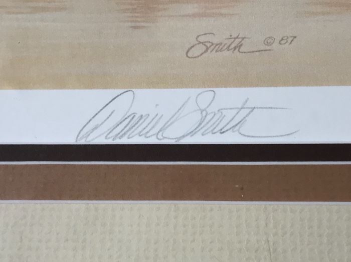 Daniel Smith 1987 signed print, "Stone Goose"