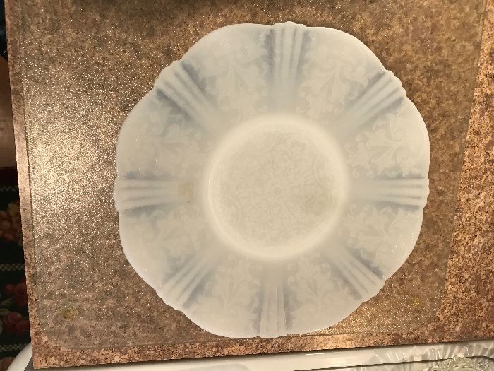 Depression Glass White Platter