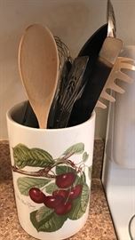 Canister with Kitchen Utensils