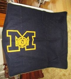 University of Michigan wool blanket