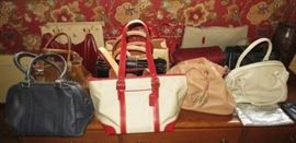 Name brand purses, Coach,  Valleverde, etc