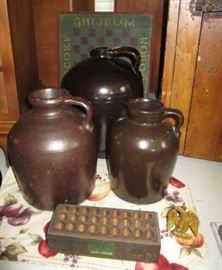 Stoneware jugs, 