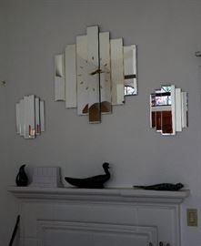 Mirrored Wall Clock.