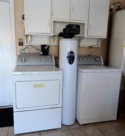 Washer and Dryer with paperwork too. Water softener for sale.