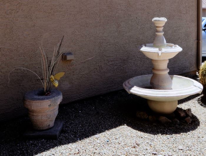 Another fountain for sale and outdoor pots too.