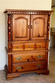 Tall matching dresser. Great to hide a TV in. 