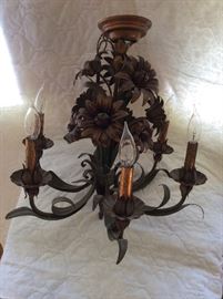 Vintage Metal flower chadelier 