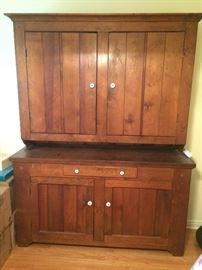 Pine hutch cabinet