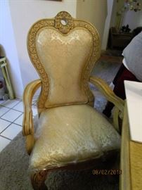Arm chair with Brocade fabric. Immaculate condition.