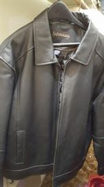 Men's leather jacket XL