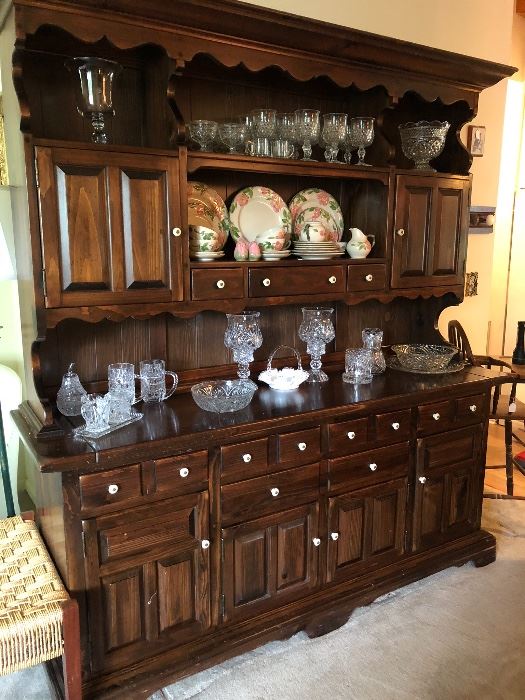 Large Solid Wood Hutch