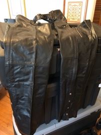 Xelement Black Leather Chaps