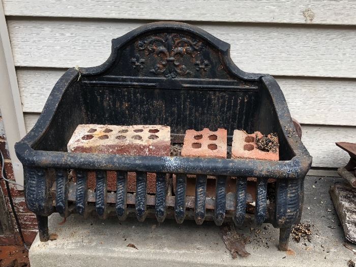 Vintage Cast Iron Fire Box