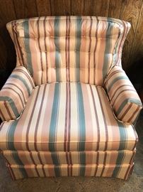 Vintage Striped Armed Chair